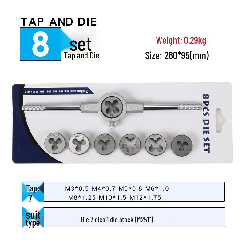 Metric Tap and Die Set with Hand Wrench