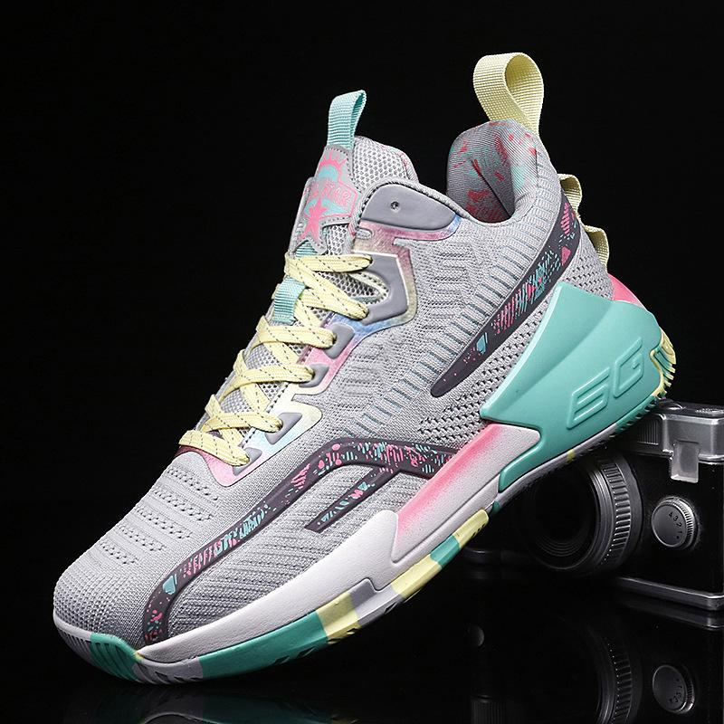 

Youth basketball shoes, older children s sneakers, high-top breathable and wear-resistant actual sports sneakers, comfortable shock-absorbing sport 45