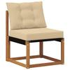 Outdoor Sofa Set with Cushions 7 pcs Natural and Beige