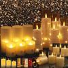 Flameless Flickering LED Candles with Lampshade Battery Operated Pillar Electronic Candles for Christmas Wedding Birthday Decor