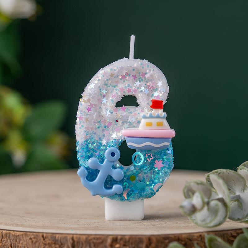 Xiyin Creative Small Boat Birthday Candle Set for Cake Decorations and Party Decor.