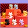 Adorable Resin Lucky Cat Figurines For Car Desktop Decor In Multiple Colors Cute Lucky Cat Resin Craft For Diy Decoration