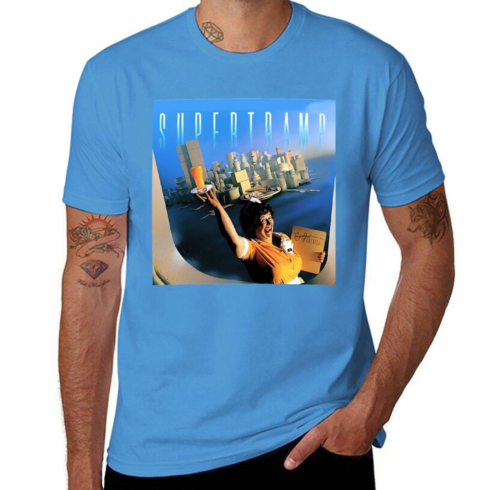 

Breakfast in America Supertramp TShirt boys whites blanks men clothes S