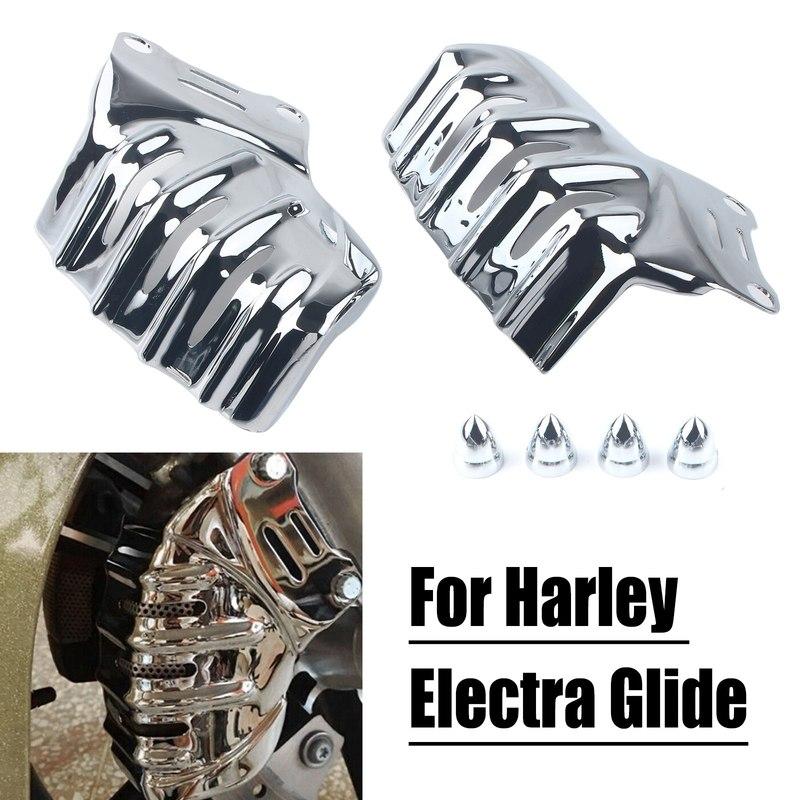 Steel Motorcycle Front Brake Caliper Cover For Harley Electra Glide Standard EFI FLHTI Road Glide Ultra FLTRU FLHTKL FLTRXS FLTR