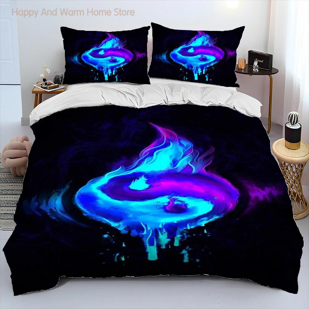 3D Kinesisk Tai Chi Bagua Yin Yang Sängkläder Set, Påslakan Sängset Täcke Örngott, King Queen Size Sängkläder Set Vuxna Pojkar