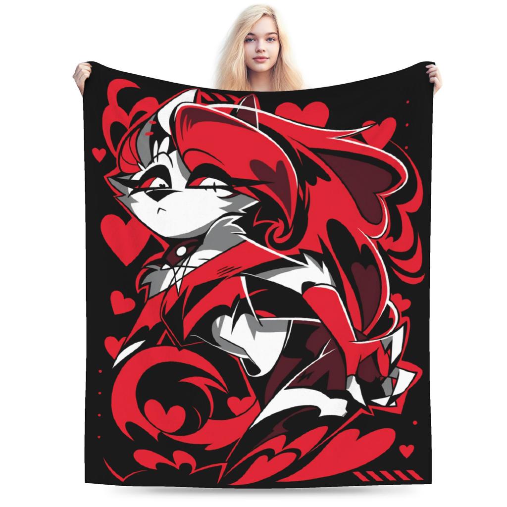 Warme Decken Junge Mädchen Dekorative Loona Bettwäsche Überwürfe Helluva Boss Flanell Tagesdecke Für Heimdekoration Lustige Sofa Bett Abdeckung