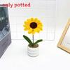 Plush Twisted Rod Sunflower Potted Desktop And Office Decoration Ornament