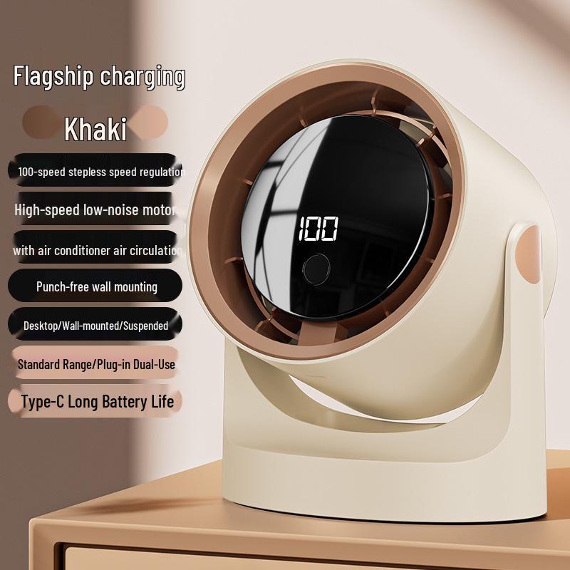 

Portable Dormitory Desktop Clip Fan - Small Household Circulation Fan Includes USB Cable