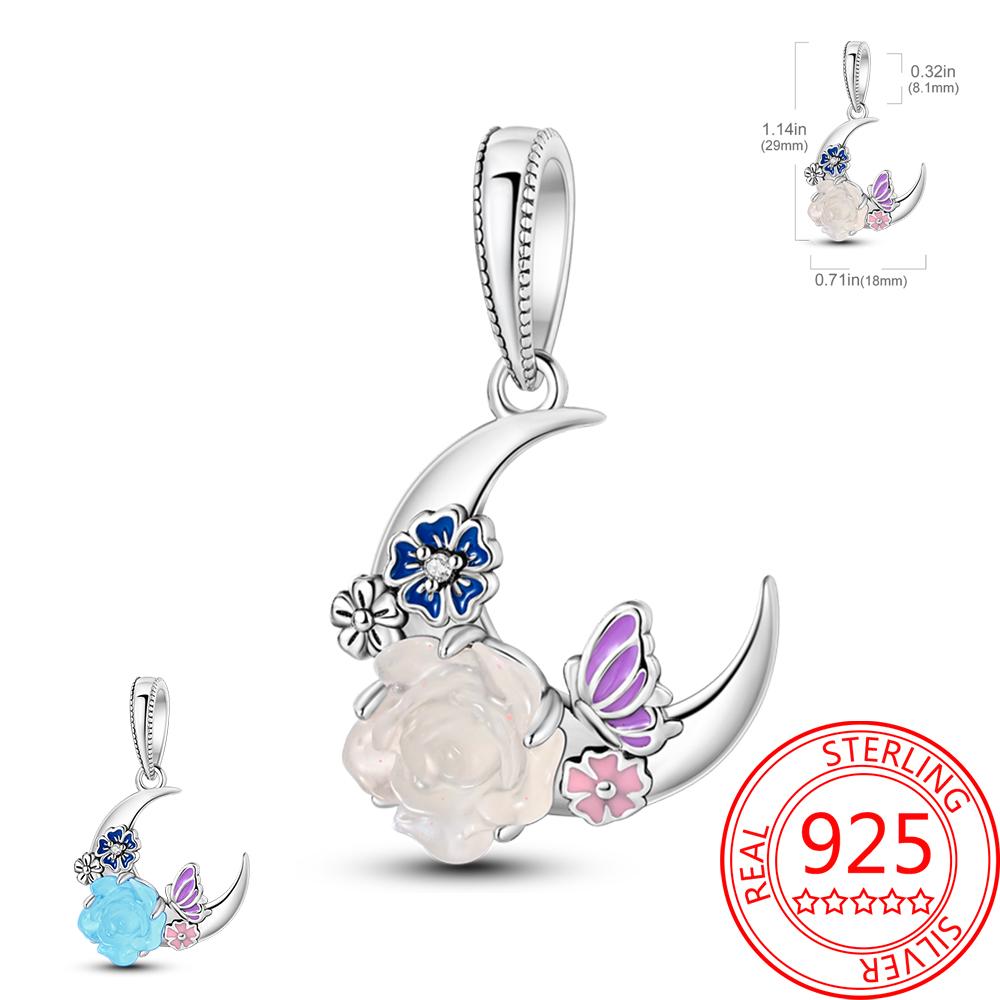 Noctilucent Copper Marine Organism Flowers Firefly Star Moon Build Pendant Bead Fit Bracelet Necklaces Party Gifts
