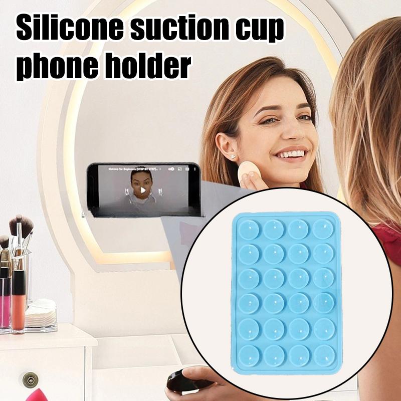 1Pcs Reusable Adhesive Pads Silicone Suction Cups Non-Slip Cell Phone Holders Travel Accessories"