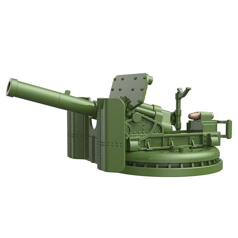 Doll Scene With Anti-Aircraft Maxine Anti-Aircraft Heavy Machine Gun Mortar Assembly Building Block
