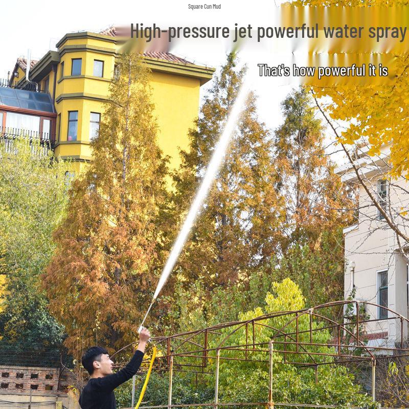 All-Metal High-Pressure Car Wash Set with Hose, Water Gun, and Brush for Home Use and Car Wash Shops