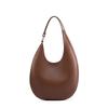 New niche design special-shaped crescent bag, semi-round bag, one shoulder and underarm women's bag, leather messenger tote bag.