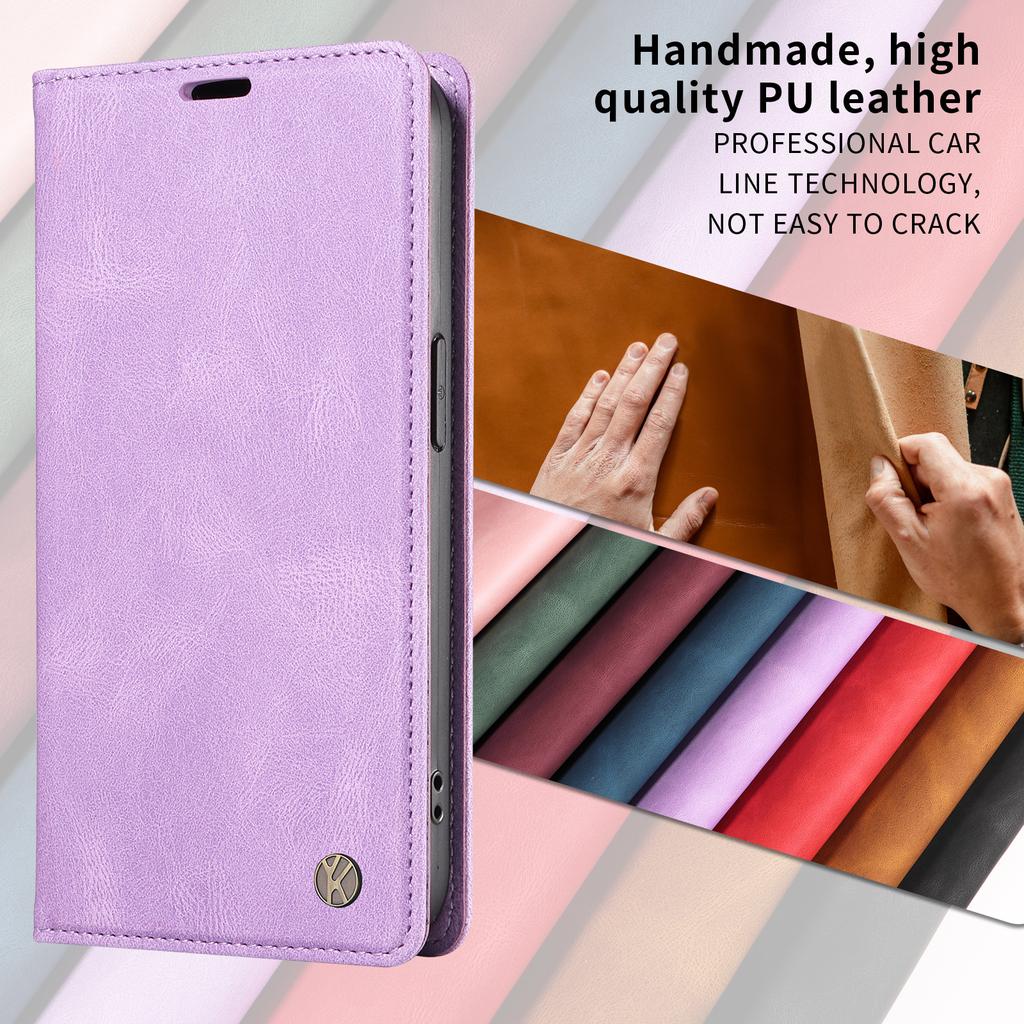 For Oppo Reno14 5G (China)/Oppo Reno14 F 5G/Oppo Reno14 5G (Global) Leather Cover YIKATU YK-004 Skin-Touch Wallet Phone Cases