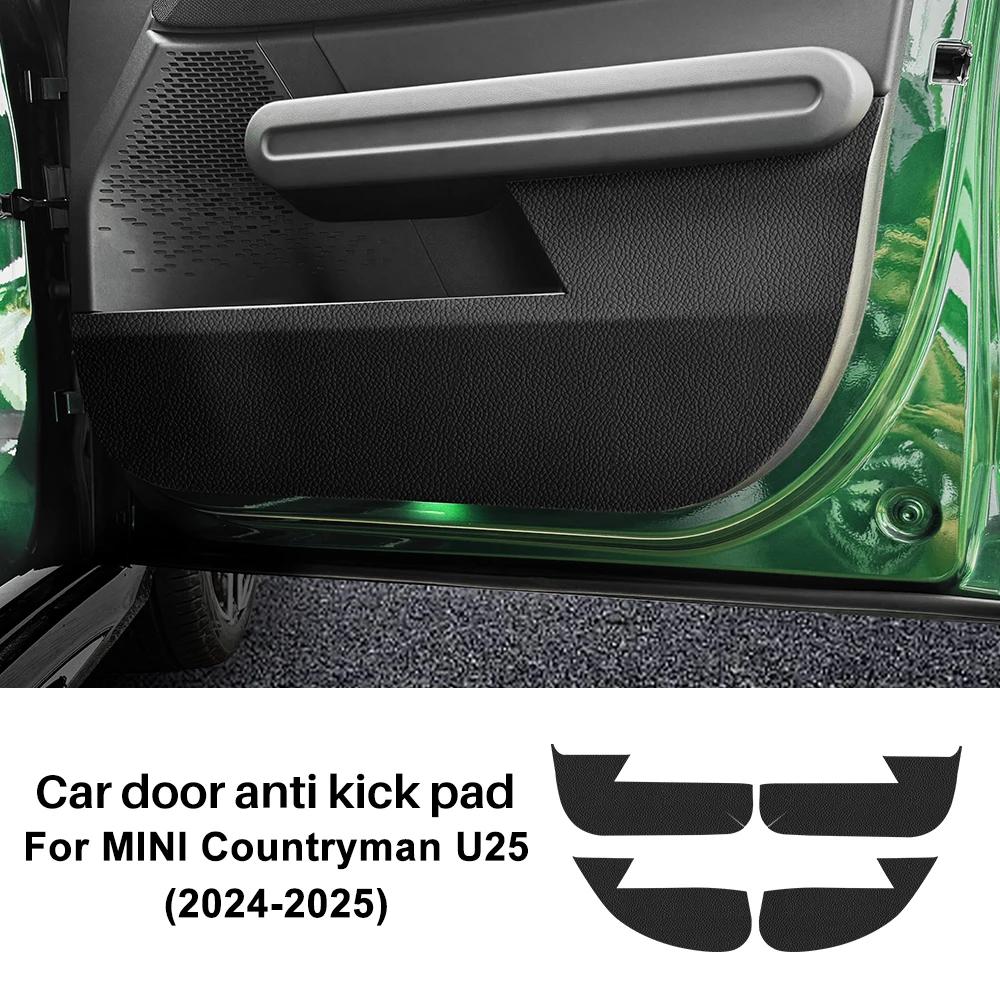 Car Door Anti-Kick Mat for Mini Countryman U25 2024 2025 Suede Leather Interior Sticker Set