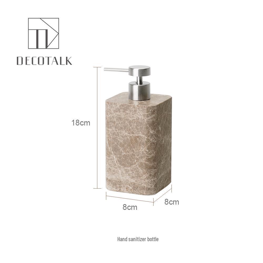 DecoTalk Wabi-Sabi Marble Bathroom Set: Matte Washbasin, Aroma Diffuser, Tissue Box
