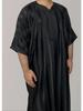 Robe Musulmane Homme Vert Foncé Brodé Arabe 2026