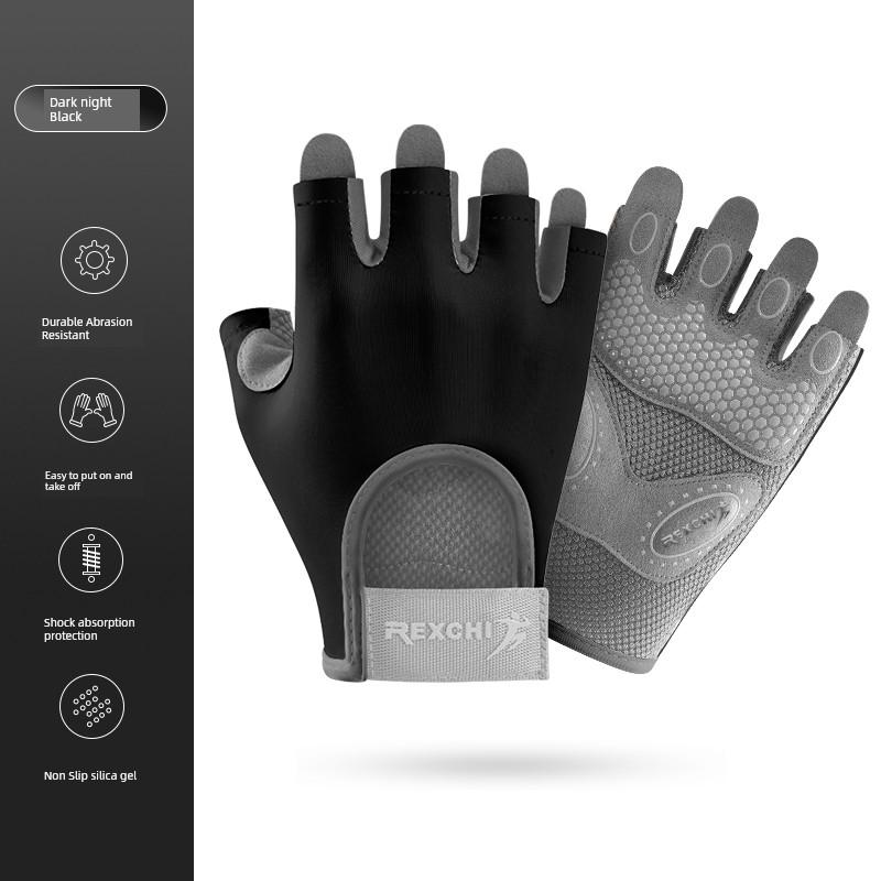 Cycling Gloves for Women, Half-Finger, Anti-Slip, Anti-Callus, Anti-Abrasion, Shock-Absorbing, for Road and Mountain Bikes, Sun Protection