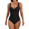 Eendelig Badpak Sexy Effen Kleur Buikbedekkend Kruis Rugloos Bikini