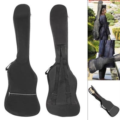 Custodia morbida impermeabile in tela di cotone spessa 120 x 38 x 6 cm per basso elettrico nero con doppia spalla