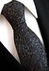 [D+Arts] Leopard Print Necktie, Made in Japan, Kyoto Nishijin Weave, Available in 3 Sizes (Narrow Tie, 5cm Blade Width, Black)