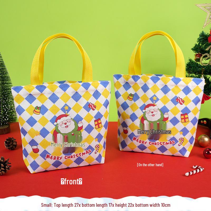 Christmas Candy Canvas Gift Bag for Kids - Kindergarten Party Apple Tote