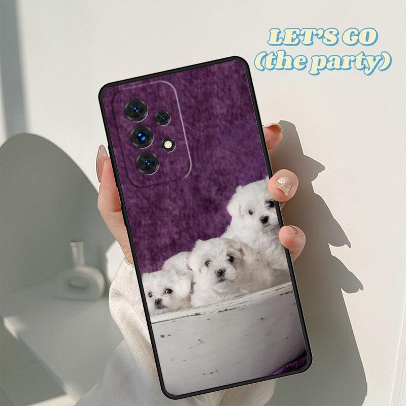 Cartoon Maltese Dog phone case For Samsung Galaxy A42 A31 A40 A51 A71 A32 A80 A91 A52 A72 A73 A20e A21S A50 A70 A11 A12 Cover