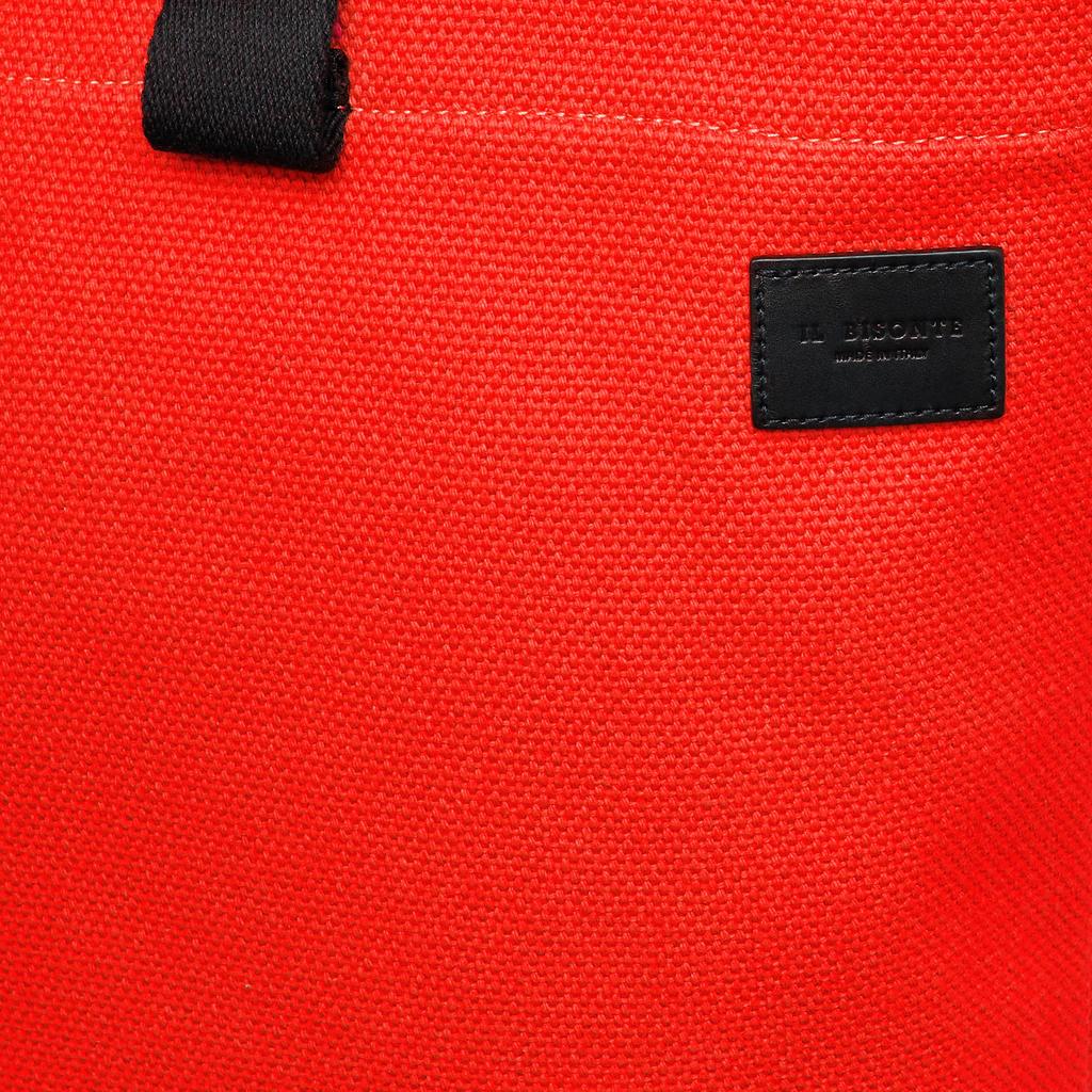 Canvas Tote Bag BTO130 TCMO09 RE332X Castagno [Il Bisonte] Rosa/Nero [Item]