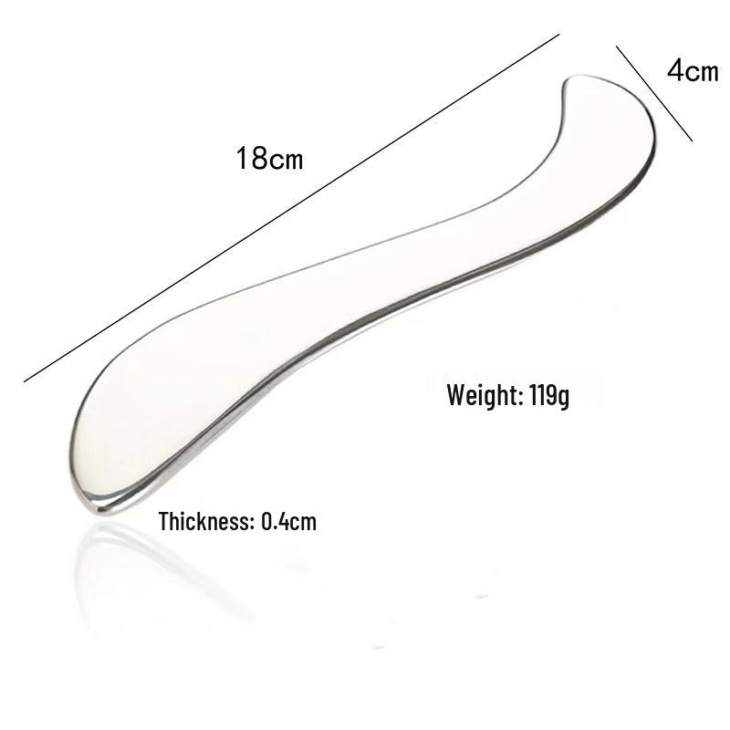 Stal nierdzewna, deska do masażu w kształcie serca do skrobania twarzy