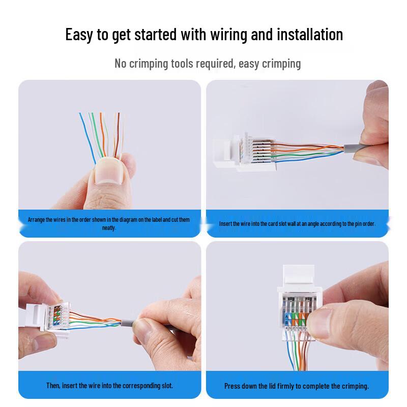 BIAZE CAT6 Gigabit Tool-Free RJ45 Network Module
