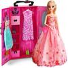 Dollhouse +Doll Wardrobe Clothes Dressing Room Large Set Xxl Clothes Shoes