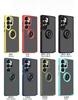Armor Magnetic Ring Bracket Case For Samsung Galaxy S25 Ultra S25+ S 25 Matte Hard PC Back Cover Galaxy S25 Plus S25ultra Funda