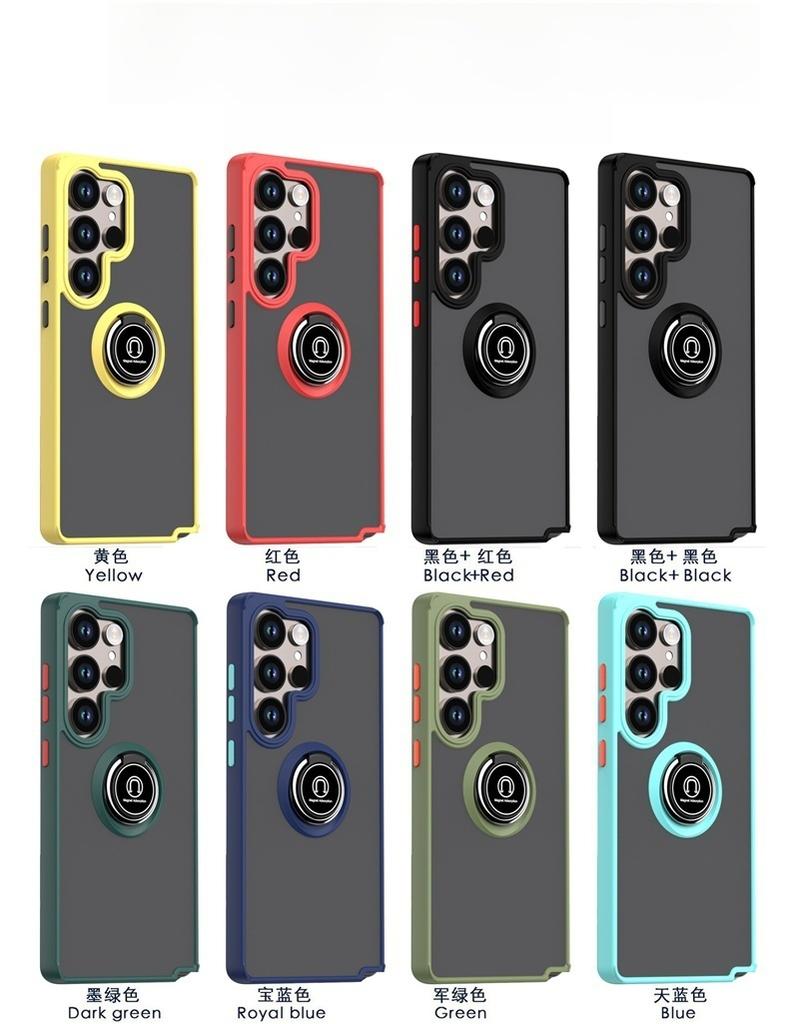 Armor Magnetic Ring Bracket Case For Samsung Galaxy S25 Ultra S25+ S 25 Matte Hard PC Back Cover Galaxy S25 Plus S25ultra Funda