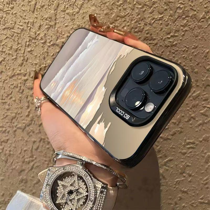 Sunrise At The Beach  Silver Shells Are Suitable for Apple 16 15 14pro Mobile Phone Case 15promax13 12 11X New Model