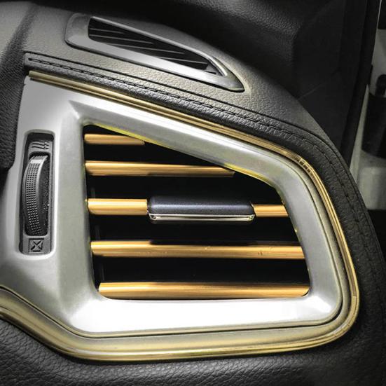10Pcs 20cm U Air Conditioner Shape Car Decorative Outlet Moulding Trim Strips