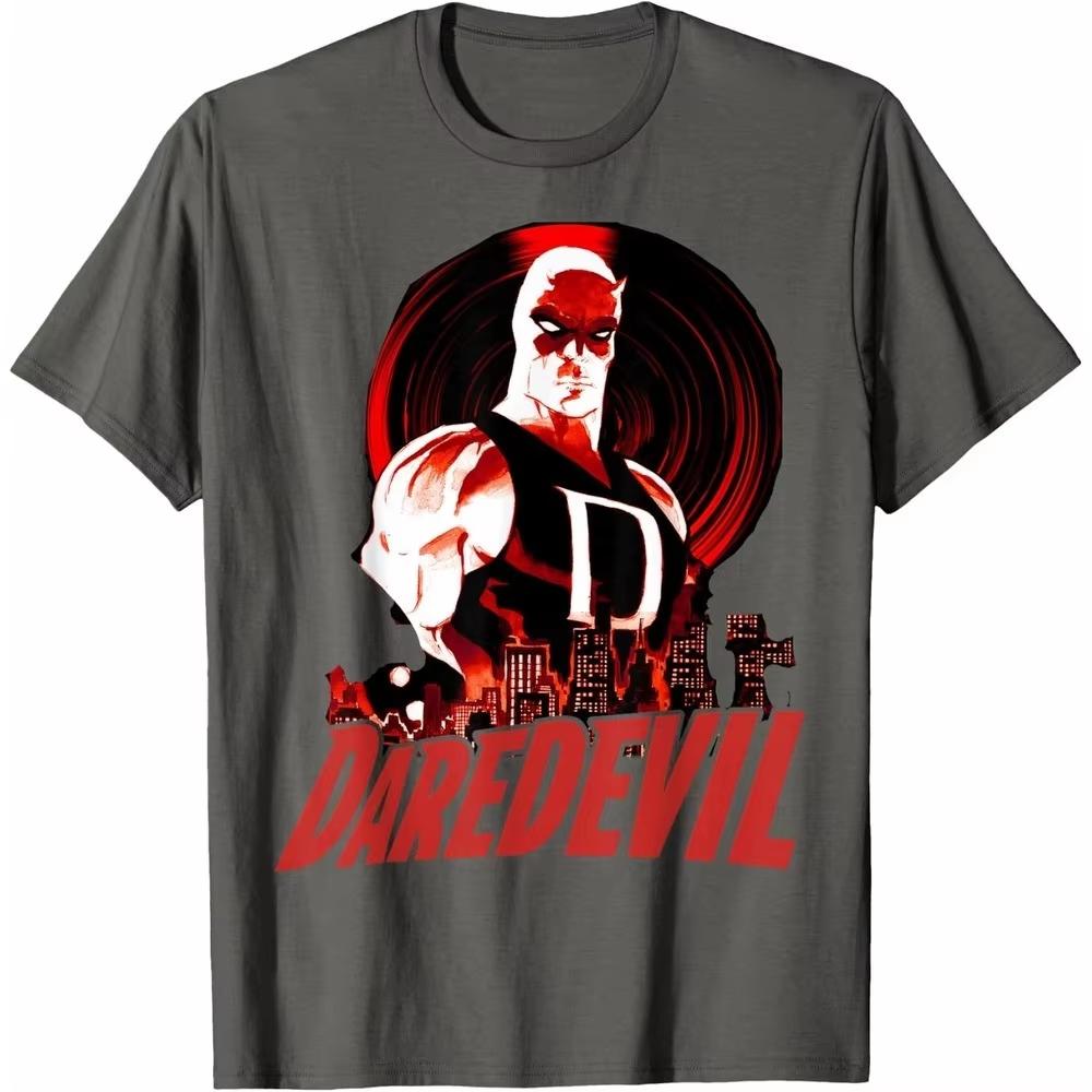 2026 Daredevil TShirt Urban Style Short Sleeve Combed Cotton Slim Cut Urban Crew Neck Daily Casual Top for Him Her Daily Wear