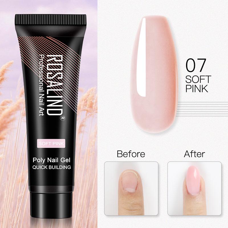 ROSALIND 10/15ML Gel Poli pentru Unghii Semipermanent UV Cristal Acrilic Lichid Extensie deget Vopsea Hibrid Bază Top Coat Gel Poli pentru Unghii