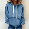 Overcoat Loose Comfortable Casual Denim Long Sleeve Hoodie Women