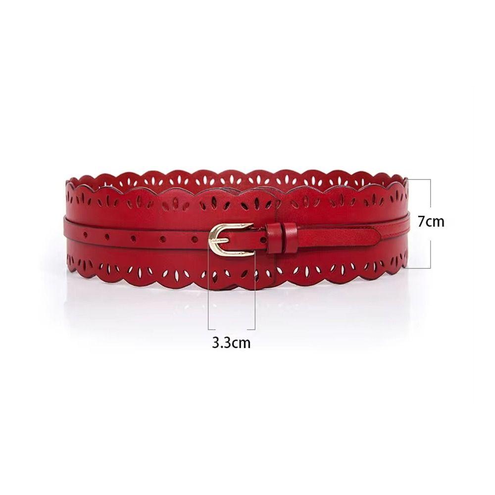 Leather Waist Cincher Corset Waist Belt Vegetable Tanned Leather Dress Waist Belt  for Women