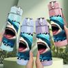 1PC Open Shark Mouth Pattern 750ml Color Plastic Sports Water Bottle Leakproof Flip Straw Lid Suitable for Sports Office Home Use