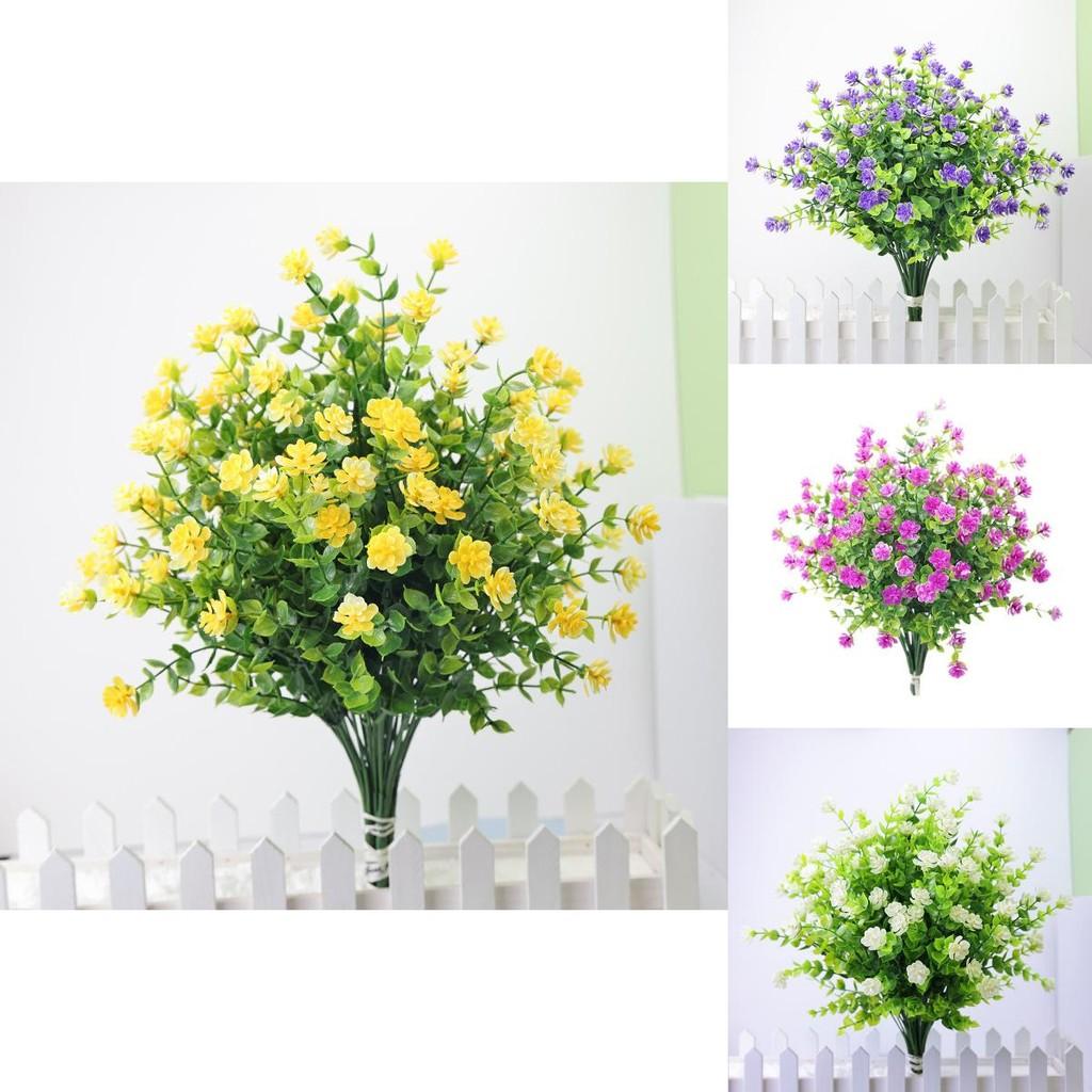 Eucalyptus Robusta Rose Artificial Flower With Plastic Lotus For Wedding Decor And Garden Arrangements