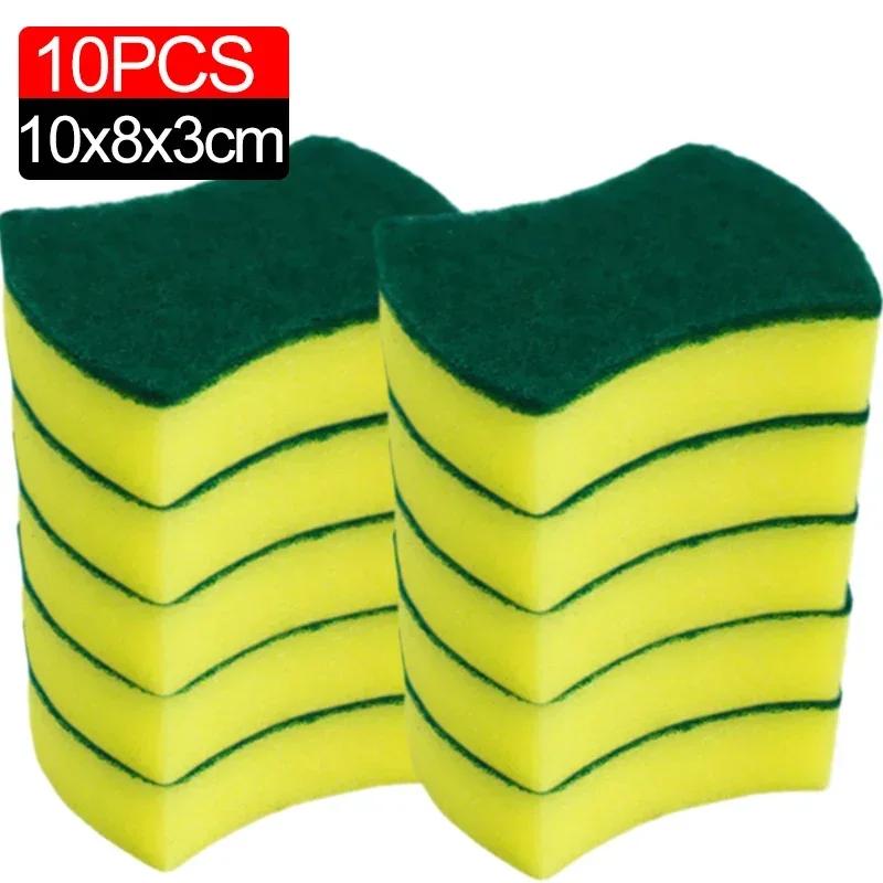 

50/1 шт. Губка для миття посуду М яка Вбираюча Чиста Потерти Каструлю Іржа Скребок Набори для видалення Побутова Кухонна Щітка для чищення Губка 10PCS