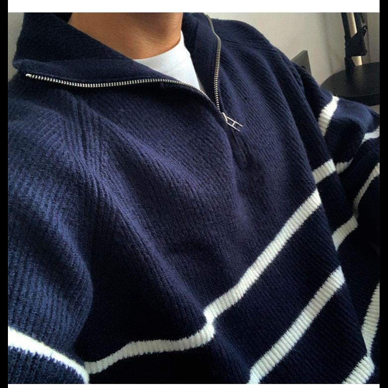 Unisex 2026 Japanischer Vintage Pullover - Herbst Retro BF Stil, Weicher Flauschiger Reißverschluss Pullover Strickware