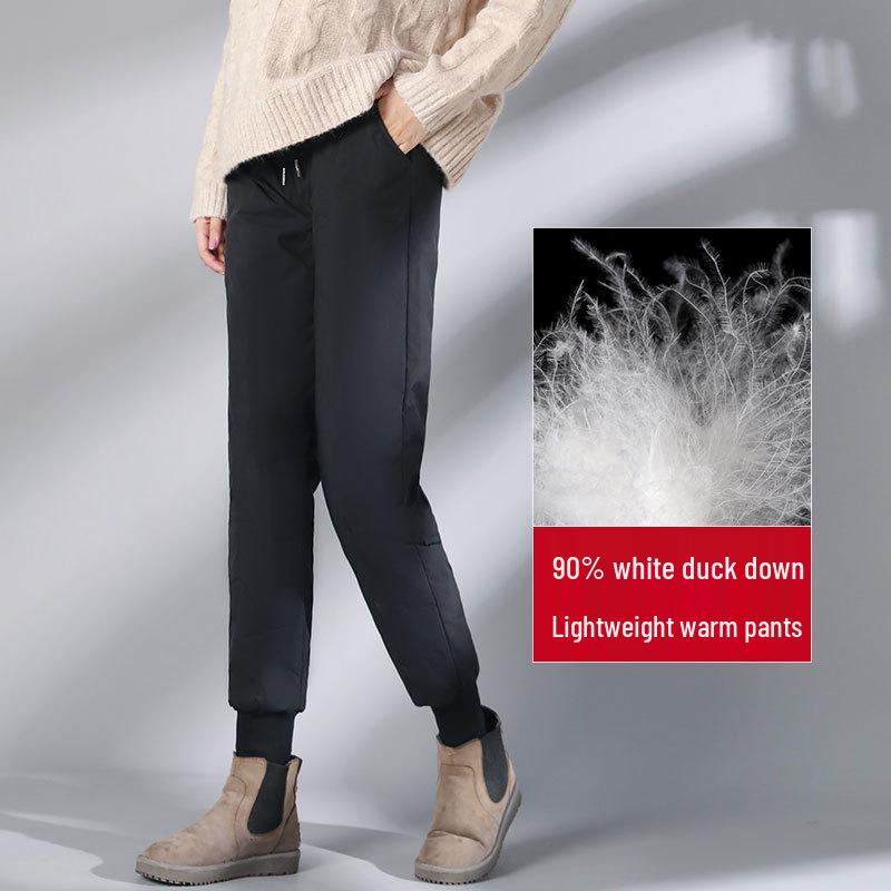 

Женские зимние теплые пуховые брюки на флисовой подкладке - Модные спортивные брюки 2025 XXL (suitable for 136-155 jin)