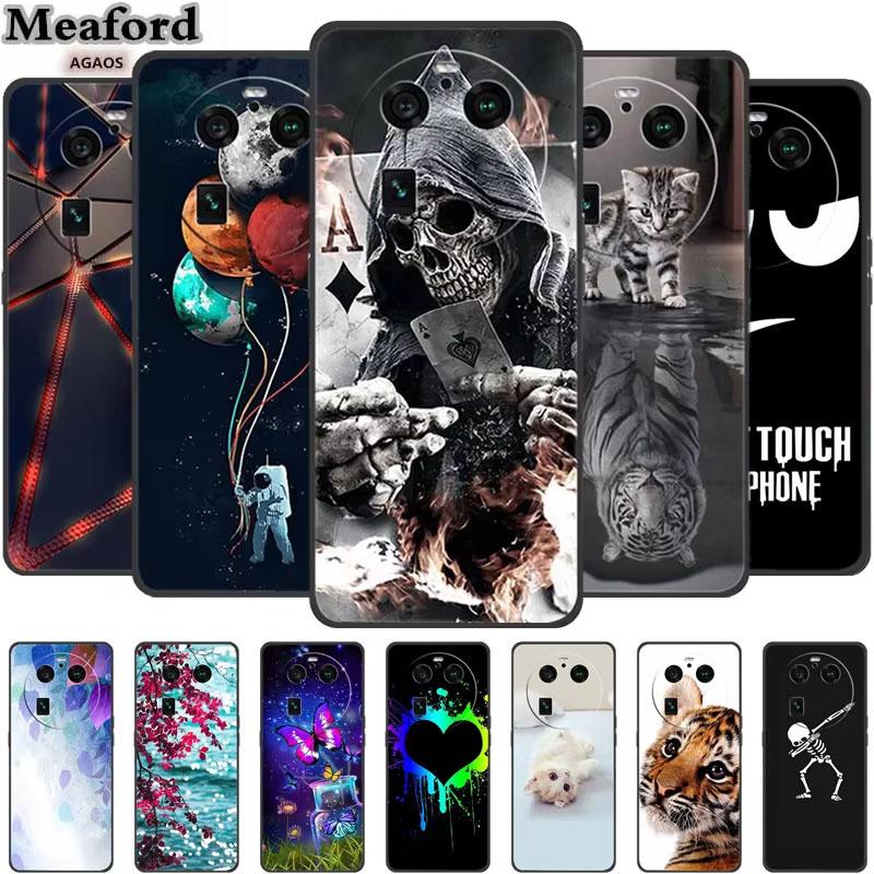 For Oppo Find X6 Pro Case Original Soft Silicone Shockproof Phone Back Cover Cases for Oppo Find X6 Pro 5G Cool Protector Shell