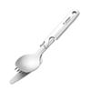 Ti Artisan Titanium Fork Spoon Bottle Opener, 4-Piece Utility Cutlery Set for Camping, Travel, and Everyday Use