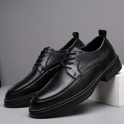 Herren Oxfords Schuhe zum Schnüren Atmungsaktive Lederschuhe Schwarz Weiches Leder Weiche Unterseite Frühling Herbst Mann Herren Business Formelle Schuhe