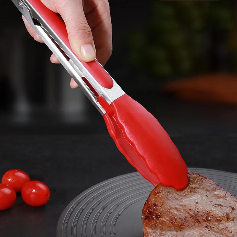 

Силиконовые кухонные щипцы для гриля барбекю щипцы для мяса зажим для еды сервировка салата щипцы для приготовления пищи зажим принадлежности для барбекю кухонные принадлежности