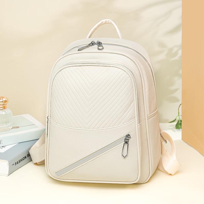 OGAR V-Stitch Soft Leather Backpack Medium