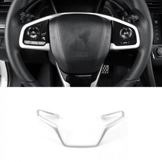 Steering Wheel Border Panel Cover Trim For Honda 10th Civic 2016-21 Matte Silver